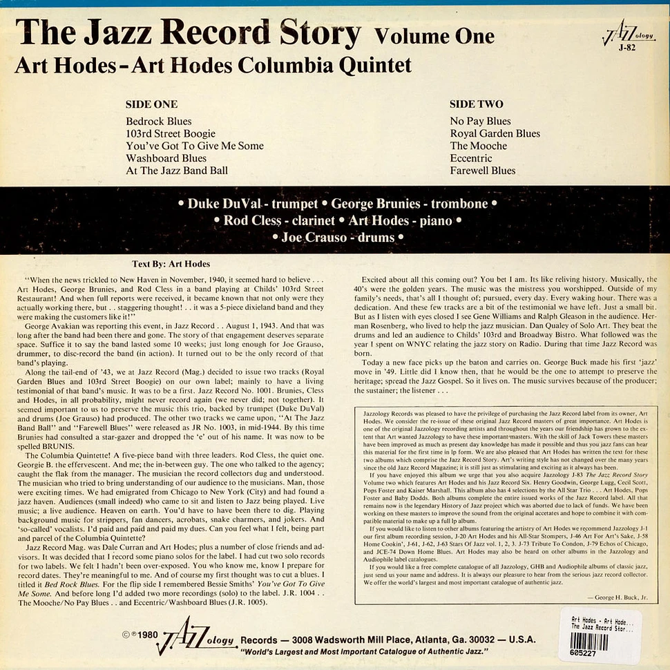 Art Hodes, Art Hodes Columbia Quintet - The Jazz Record Story - Volume One