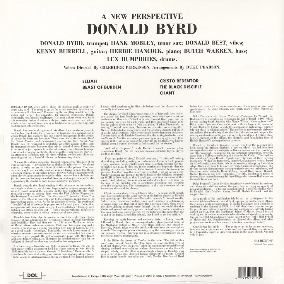 Donald Byrd - A New Perspective Gatefold Sleeve Edition