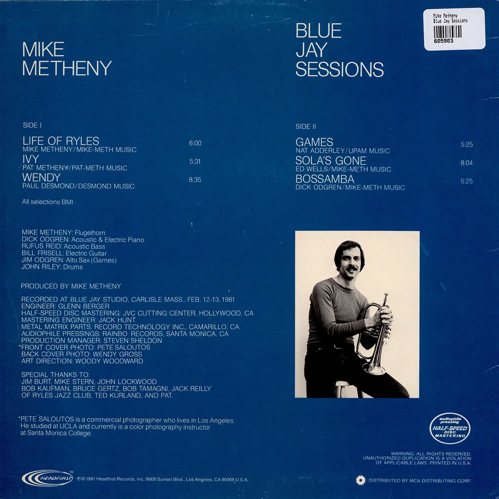 Mike Metheny - Blue Jay Sessions