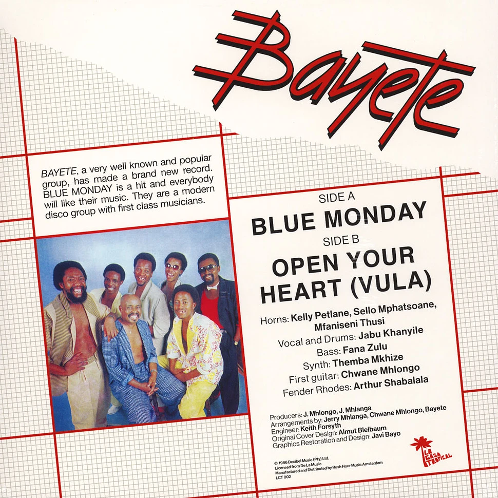 Bayete - Blue Monday / Open Your Heart (Vula)