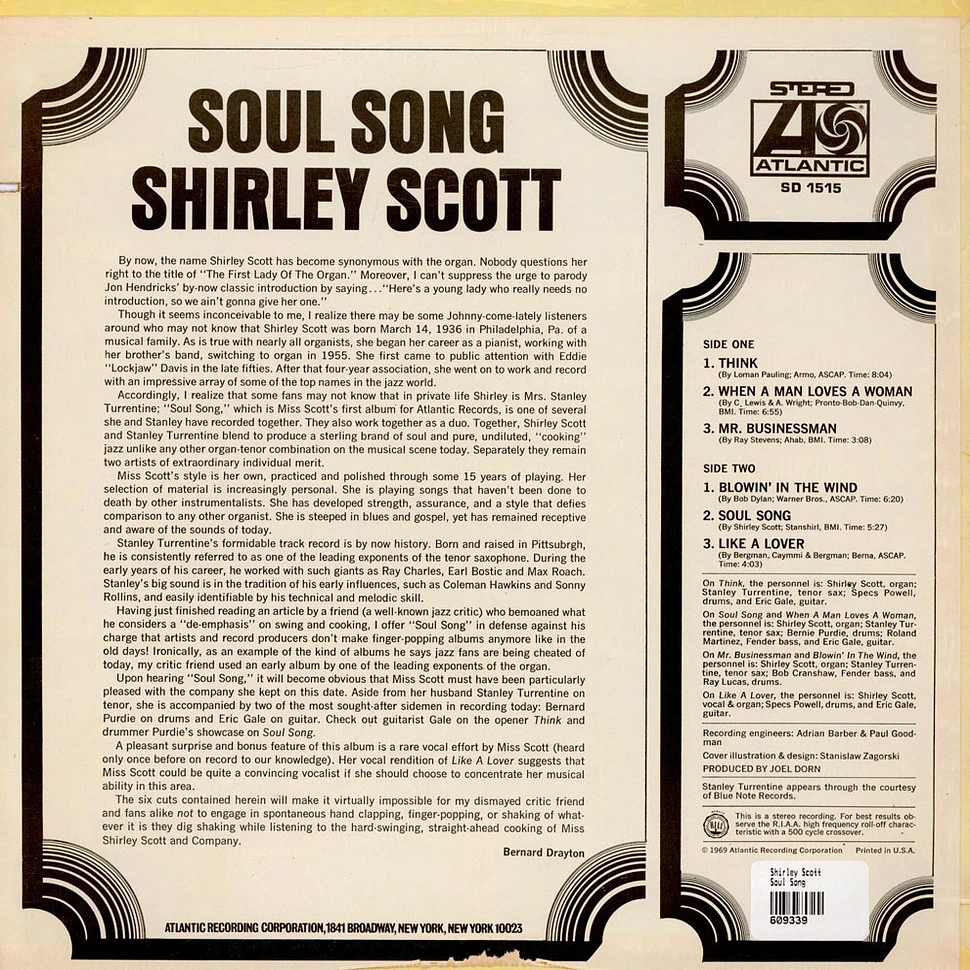 Shirley Scott - Soul Song