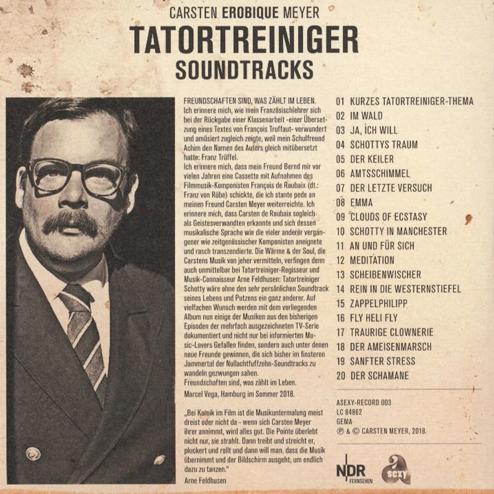 Carsten Erobique Meyer - OST Tatortreiniger Soundtracks