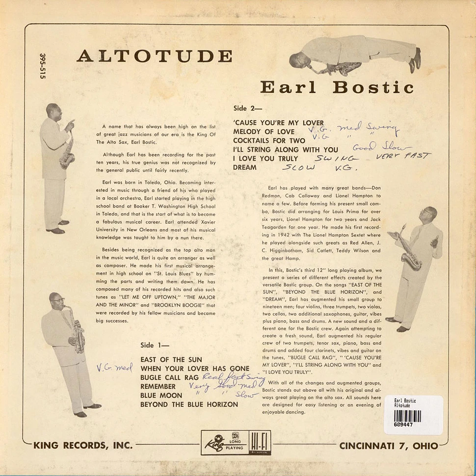 Earl Bostic - Altotude