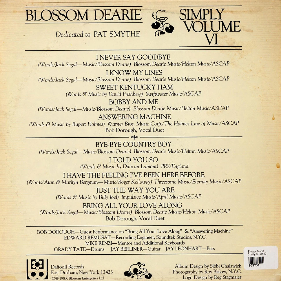 Blossom Dearie - Simply Volume VI