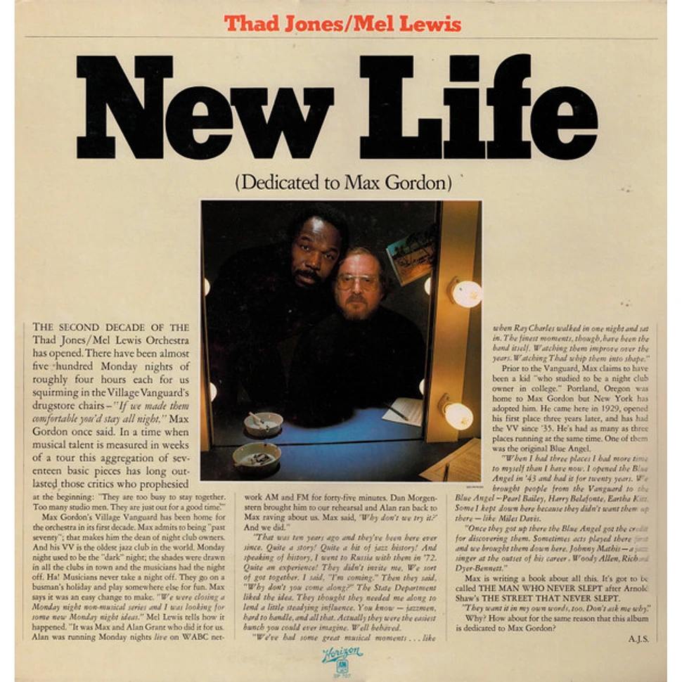 Thad Jones & Mel Lewis - New Life (Dedicated To Max Gordon)