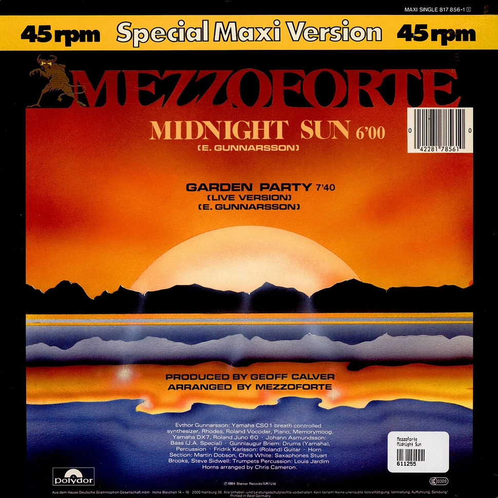 Mezzoforte - Midnight Sun / Garden Party