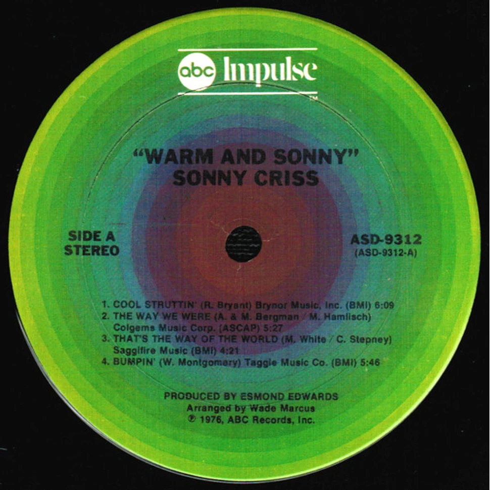 Sonny Criss - Warm & Sonny