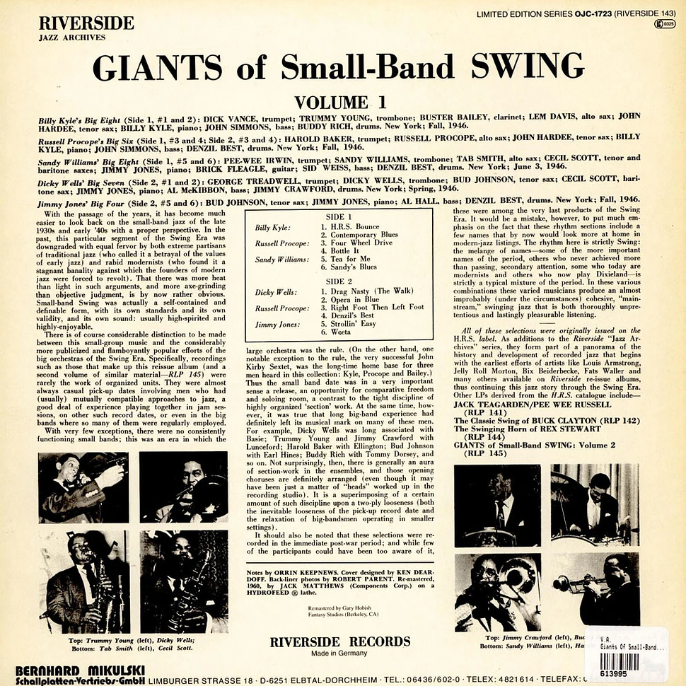 V.A. - Giants Of Small-Band Swing Volume 1