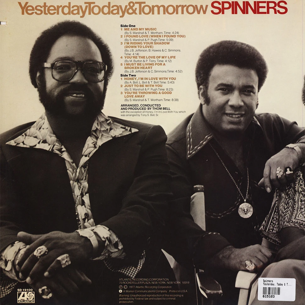 Spinners - Yesterday, Today & Tomorrow