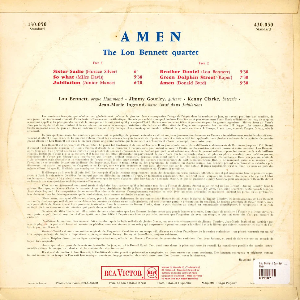 The Lou Bennett Quartet - Amen