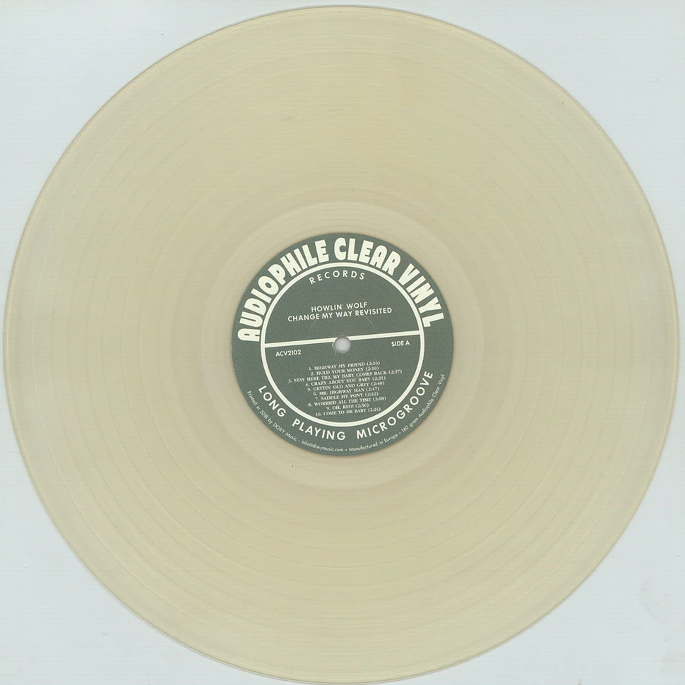 Howlin' Wolf - Change My Way Revisited Clear Vinyl Edition