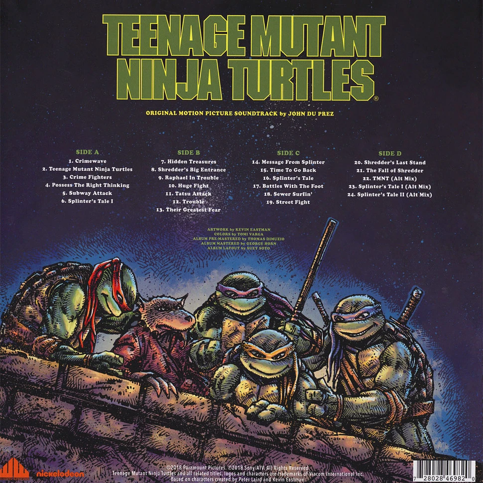 John Du Prez - OST Teenage Mutant Ninja Turtles Leonardo Edition Blue & Green Vinyl