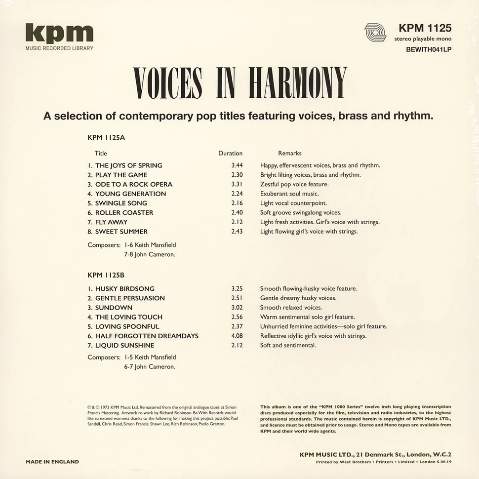 Keith Mansfield & John Cameron - Voices In Harmony