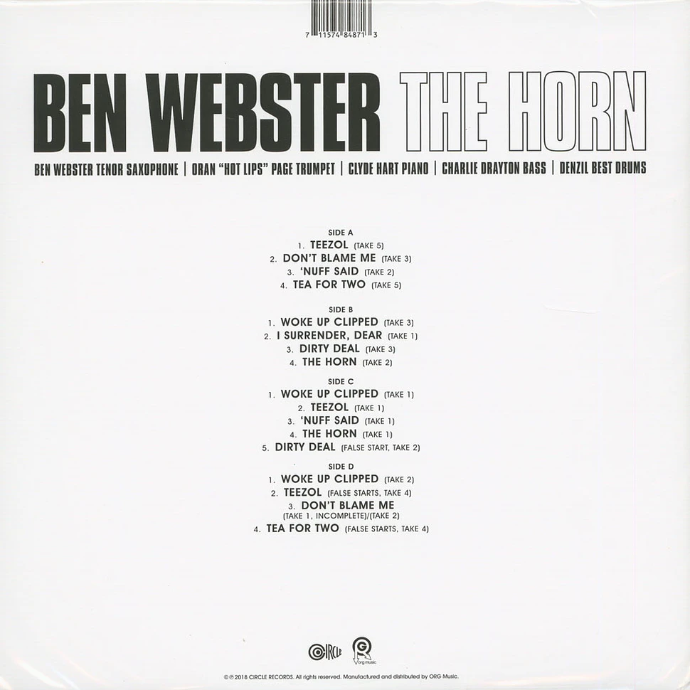 Ben Webster - The Horn