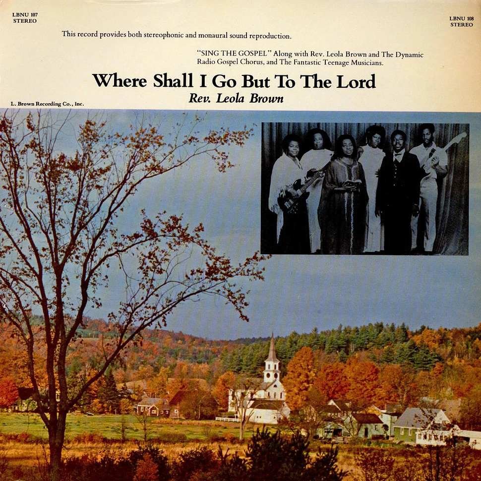 Leola Brown - Where Shall I Go But To The Lord