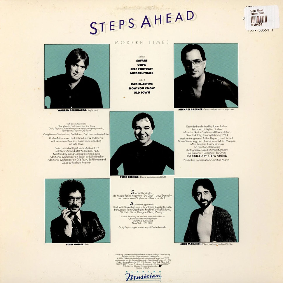 Steps Ahead − Michael Brecker, Warren Bernhardt, Peter Erskine, Eddie Gomez, Mike Mainieri - Modern Times