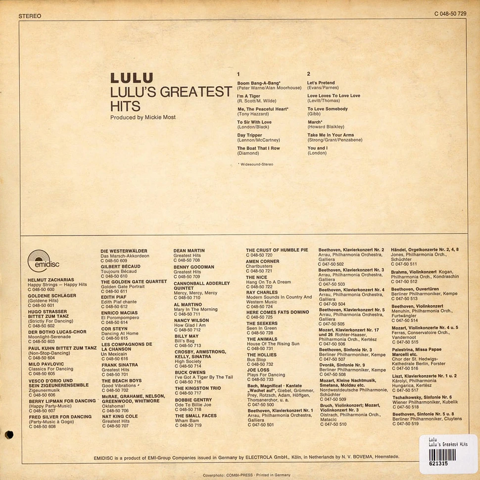 Lulu - Lulu's Greatest Hits