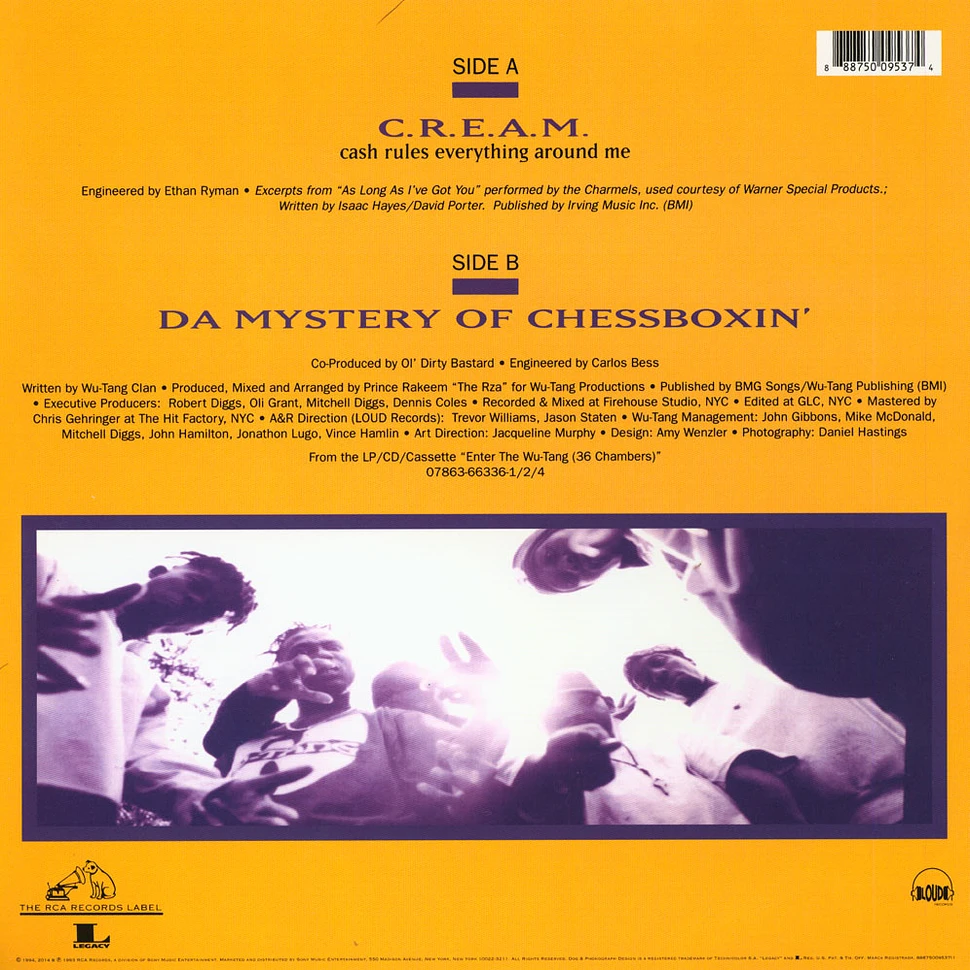 Wu-Tang Clan - C.R.E.A.M. / Da Mystery Of Chessboxin Wu-Tang Logo Shaped Disc Edition
