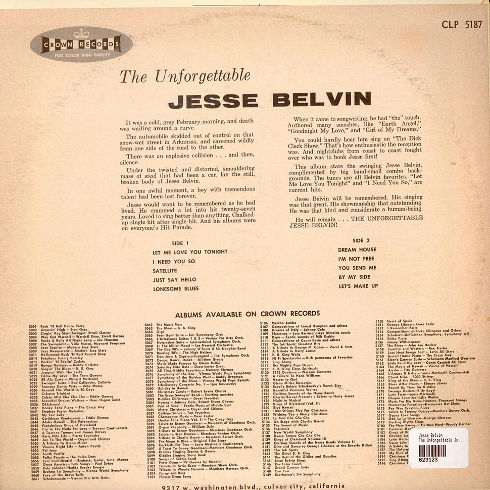 Jesse Belvin - The Unforgettable Jesse Belvin