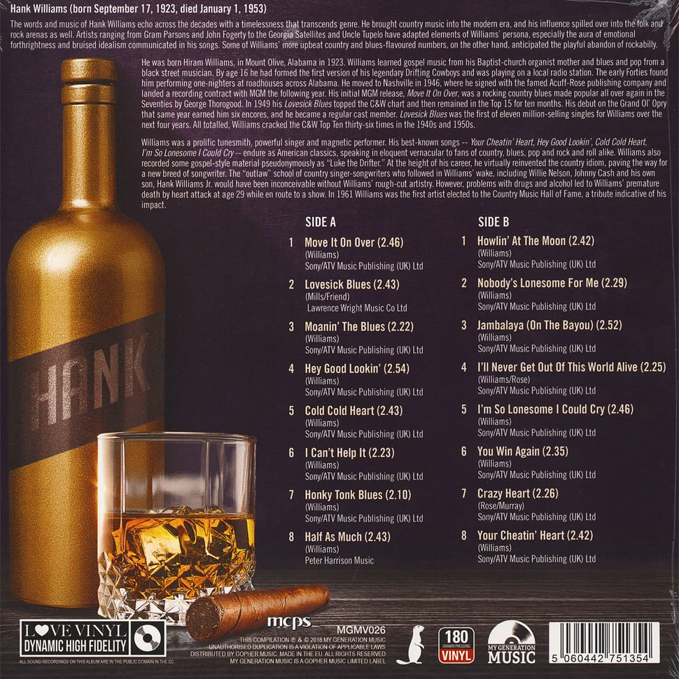 Hank Williams - Whisky Women And Songs