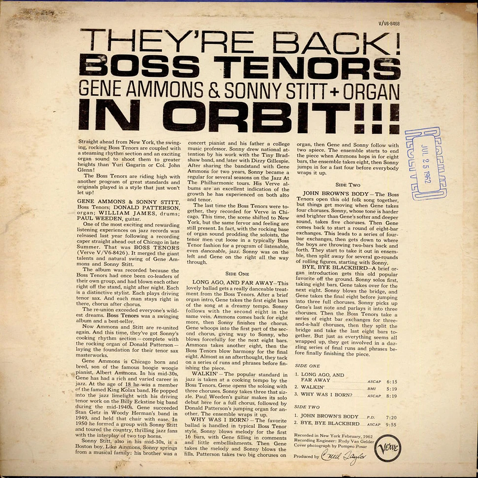 Gene Ammons & Sonny Stitt - Boss Tenors In Orbit!