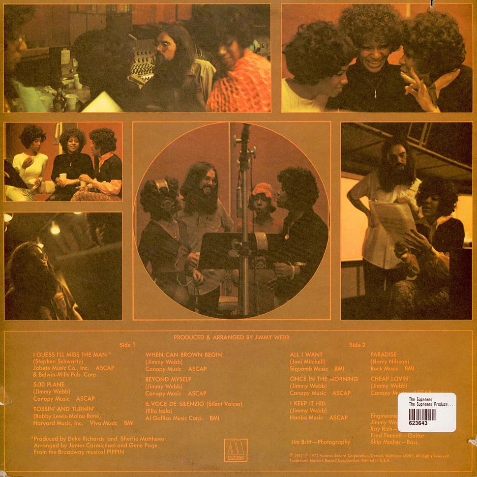 The Supremes - The Supremes Produced And Arranged By Jimmy Webb