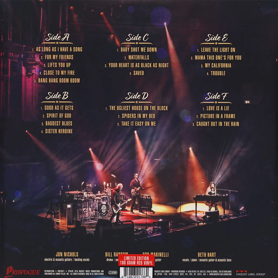 Beth Hart - Live At The Royal Albert Hall Red Vinyl Edition