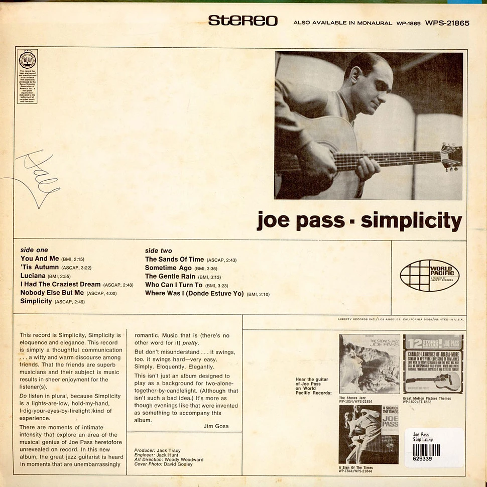 Joe Pass - Simplicity