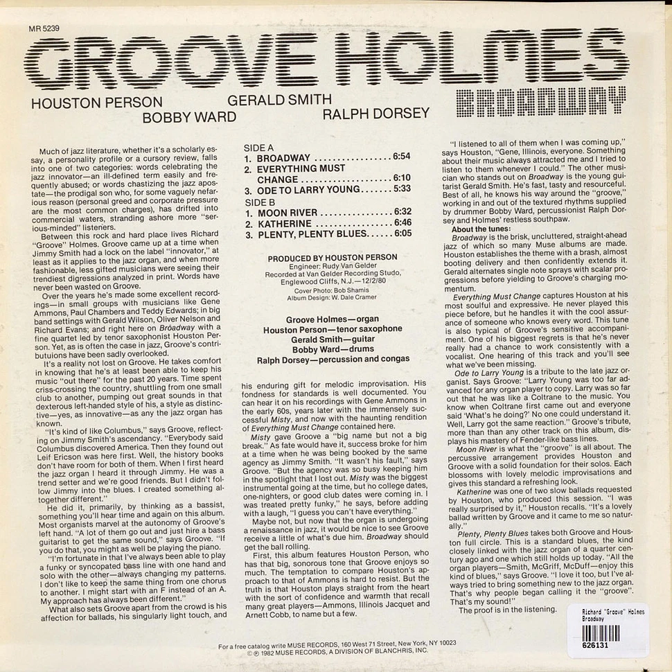 Richard "Groove" Holmes - Broadway