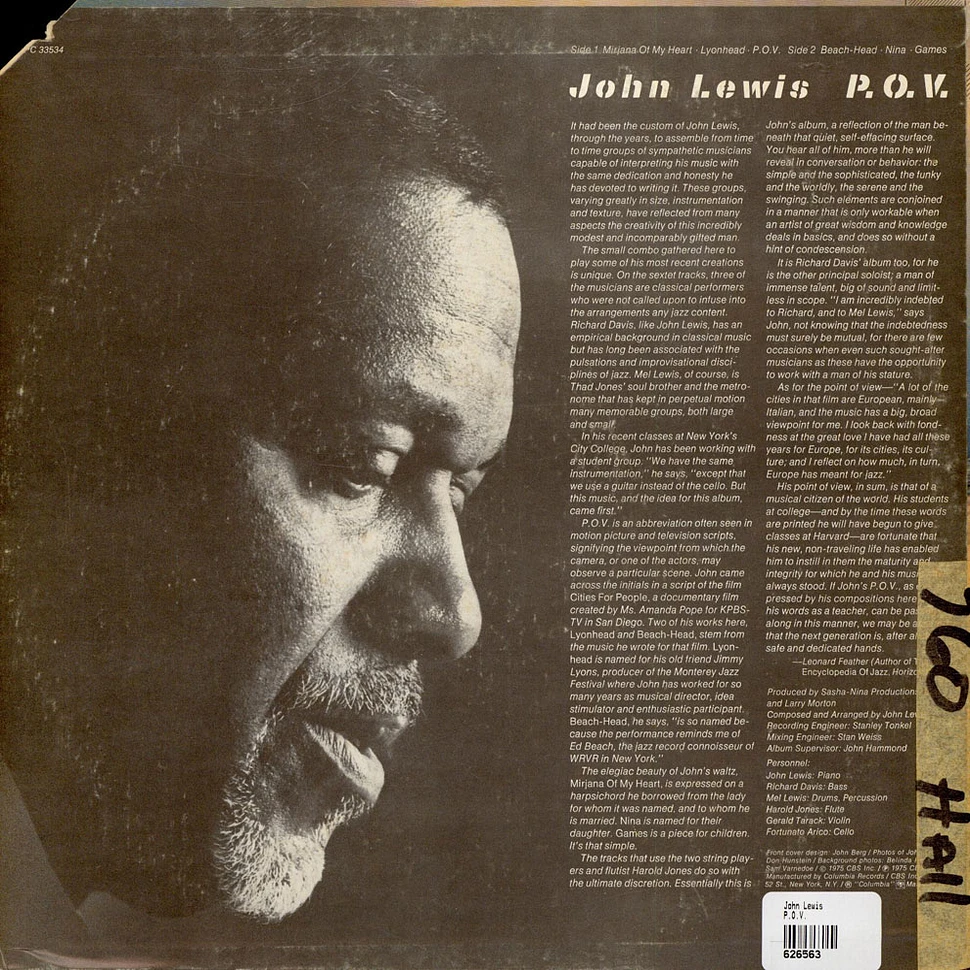 John Lewis - P.O.V.