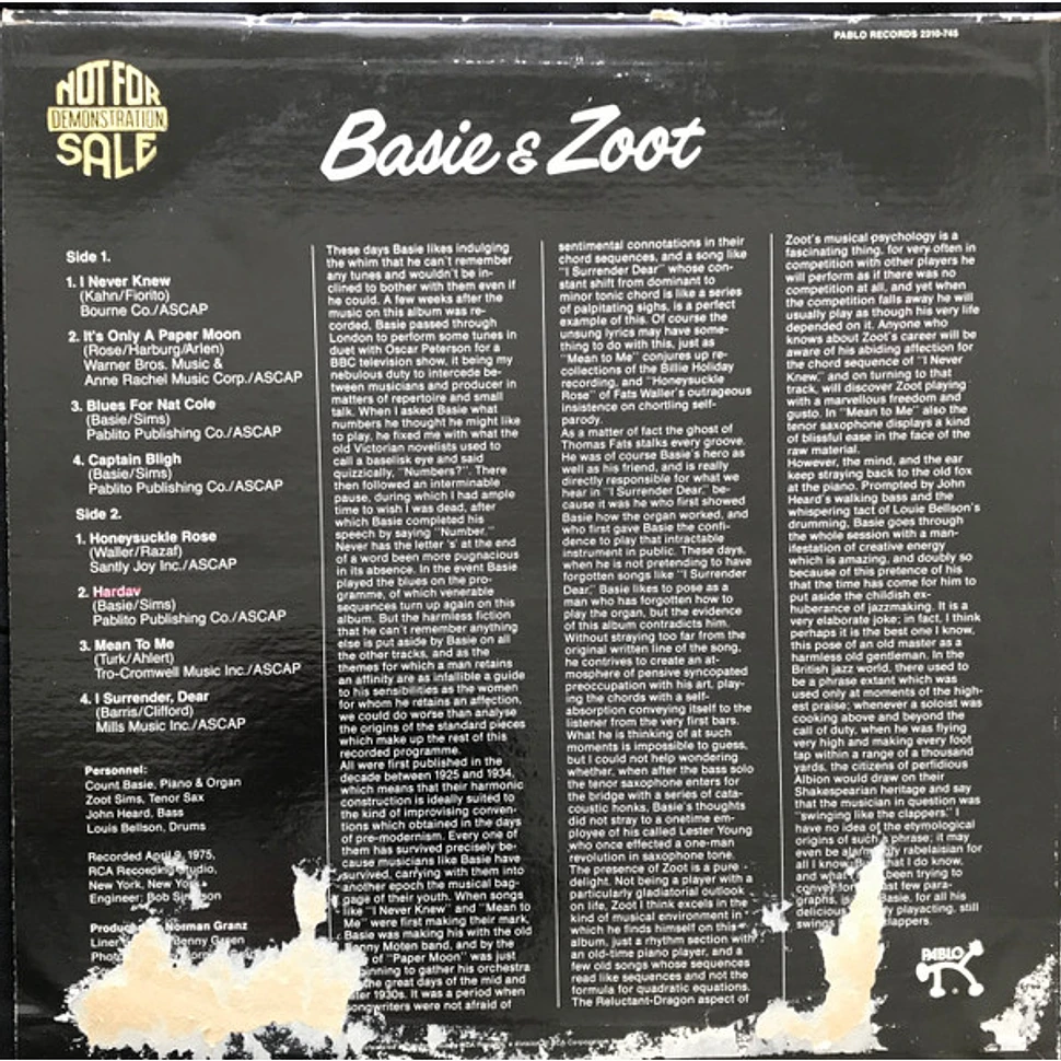 Count Basie & Zoot Sims - Basie & Zoot