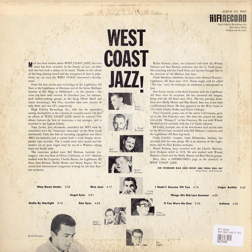 Bill Holman - West Coast Jazz In Hifi