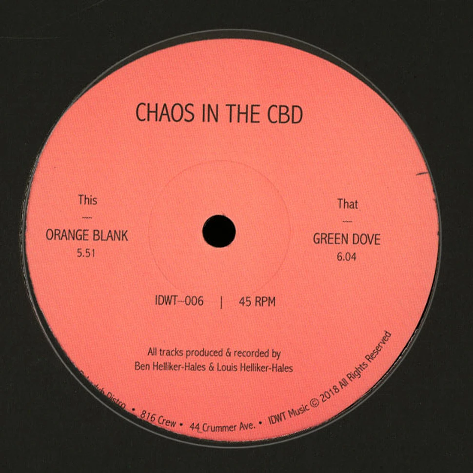 Chaos In The CBD - Orange Blank / Green Dove