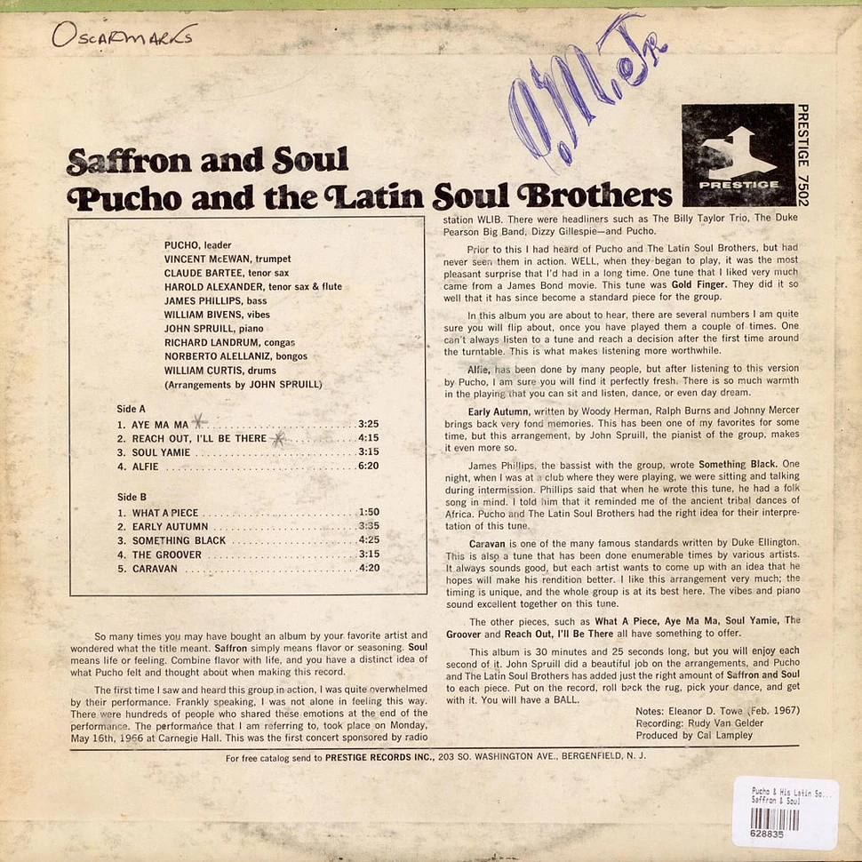 Pucho & His Latin Soul Brothers - Saffron & Soul