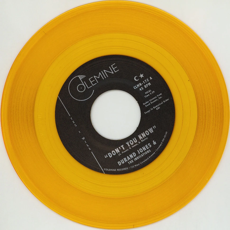 Durand Jones & The Indications - Don't You Know / True Love Translucent Orange Vinyl Edition