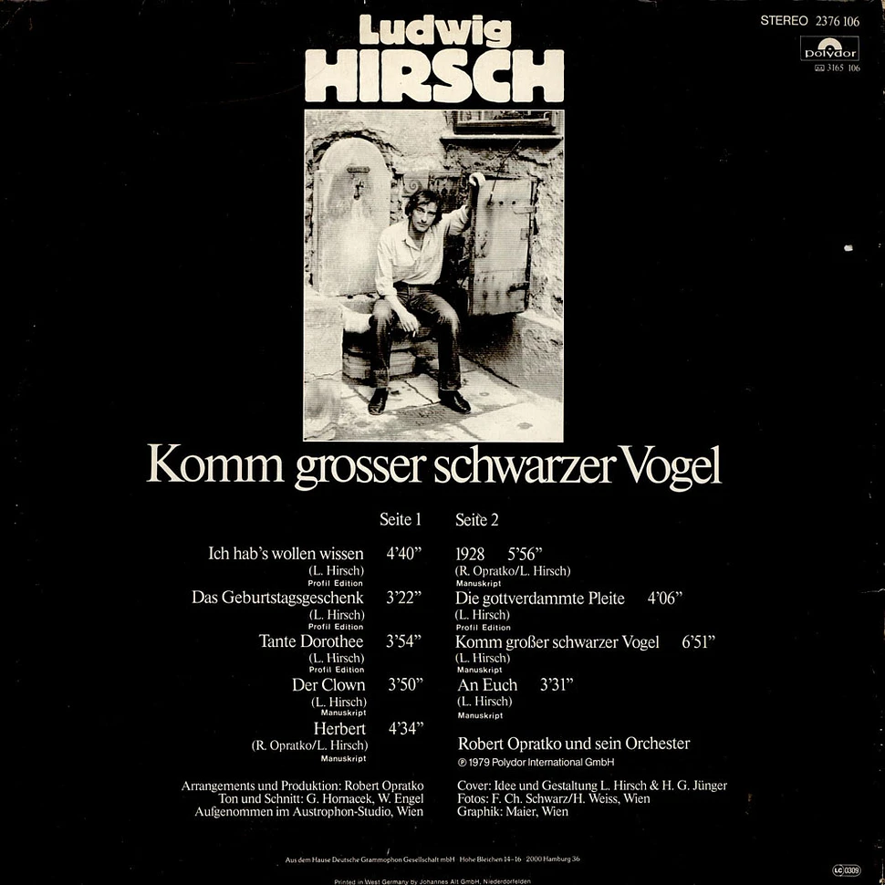 Ludwig Hirsch - Komm Großer Schwarzer Vogel