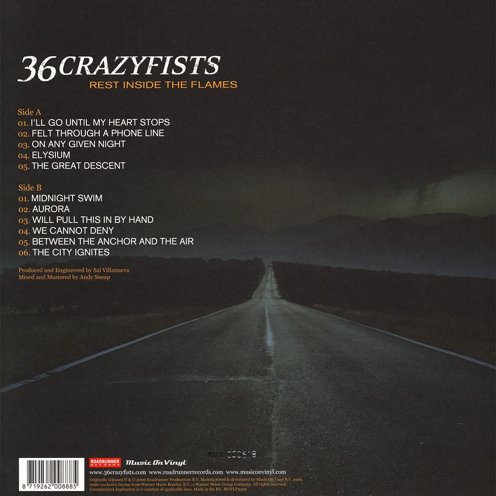 36 Crazyfists - Rest Inside The Flames Colored Vinyl Edition