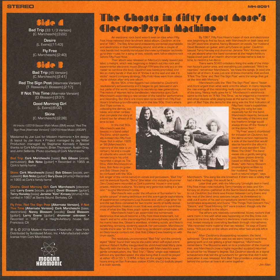 Fifty Foot Hose - Bad Trips Orange Vinyl Edition