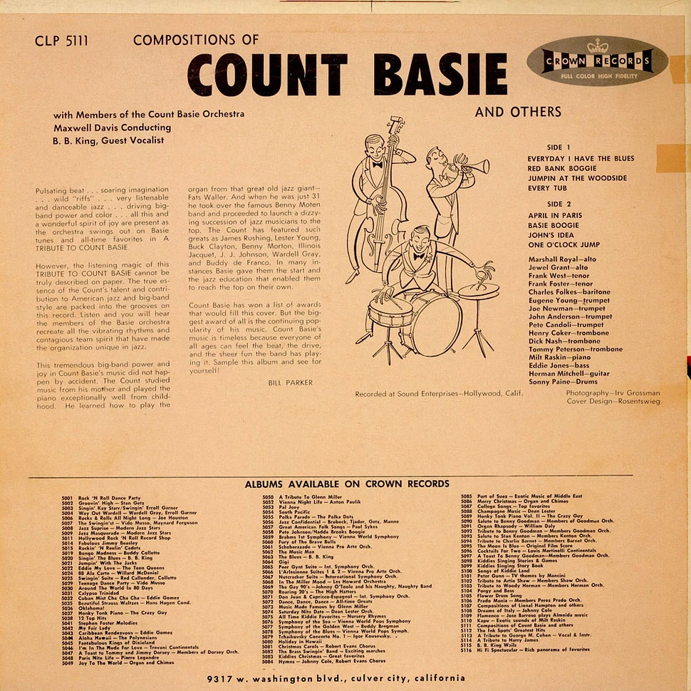 Members Of The Count Basie Orchestra - Compositions Of Count Basie And Others