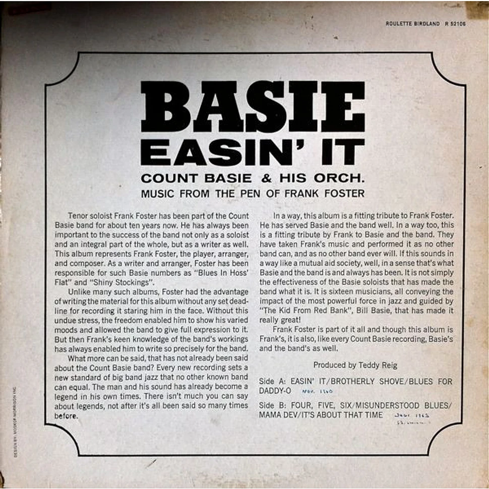 Count Basie Orchestra - Easin' It (Music From The Pen Of Frank Foster)