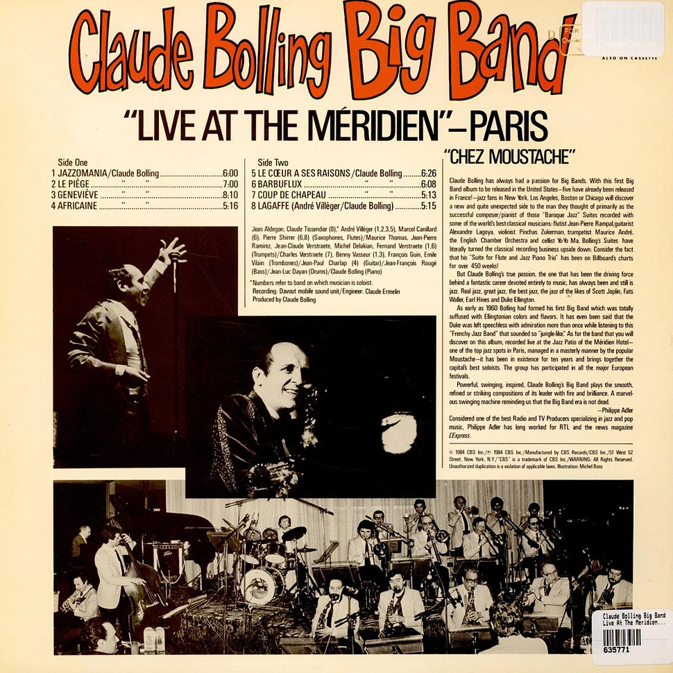 Claude Bolling Big Band - Live At The Méridien - "Paris" "Chez Mustache"
