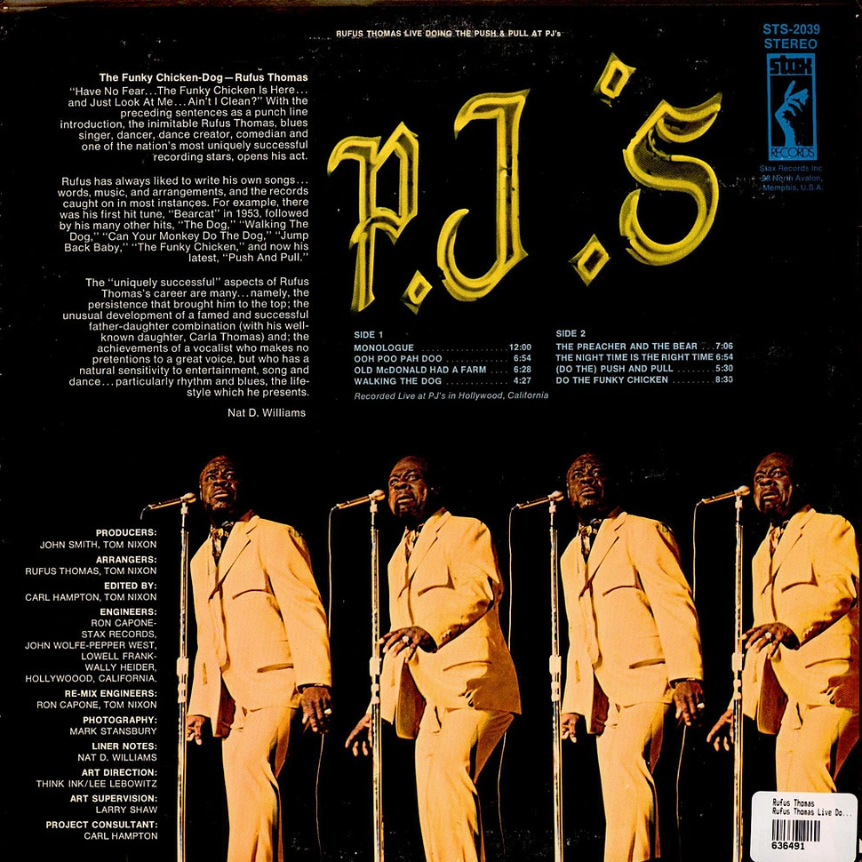 Rufus Thomas - Rufus Thomas Live Doing The Push & Pull At P.J.'s