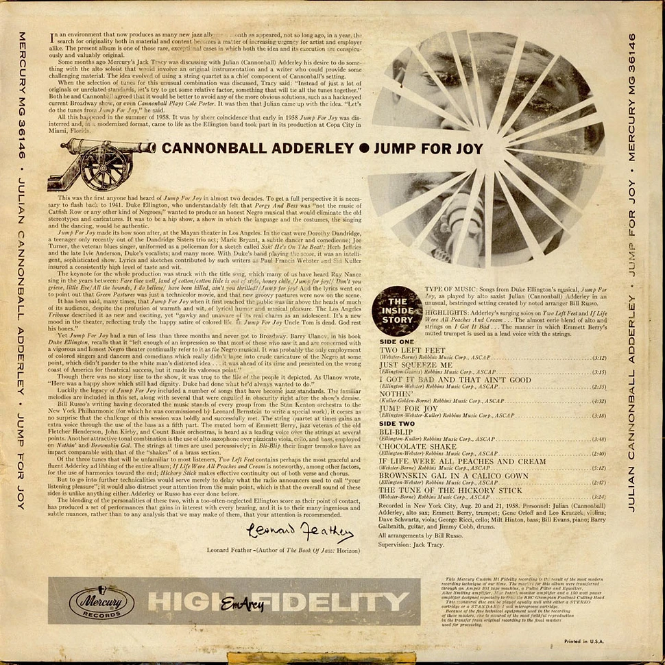 Cannonball Adderley - Jump For Joy