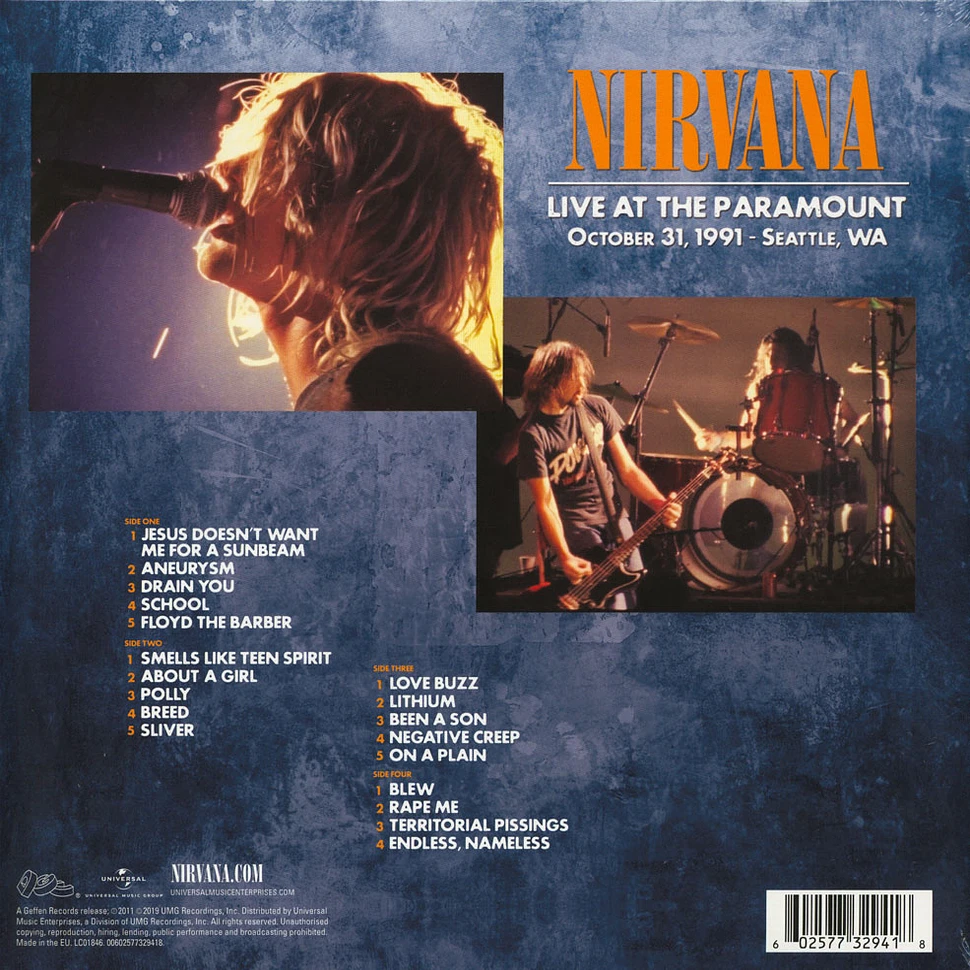 Nirvana - Live At The Paramount