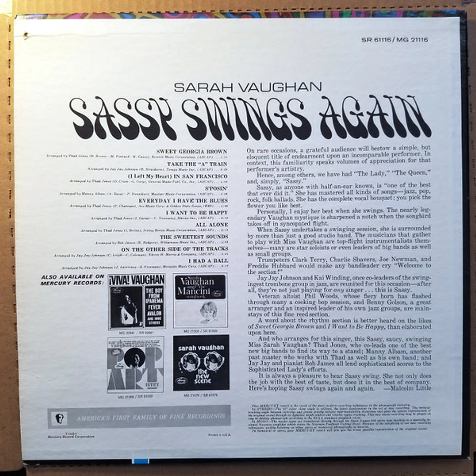 Sarah Vaughan - Sassy Swings Again