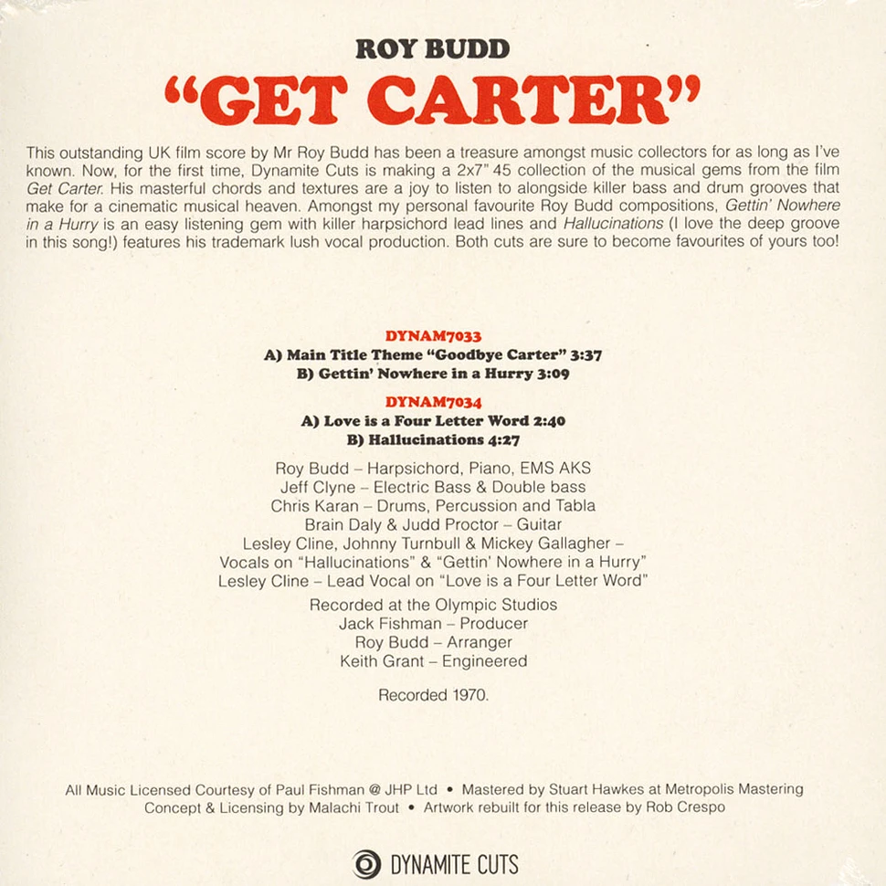 Roy Budd - OST Get Carter