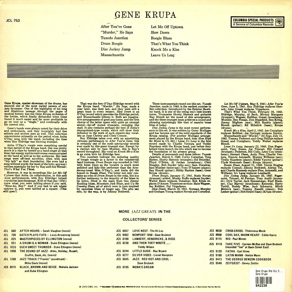 Gene Krupa And His Orchestra - Gene Krupa