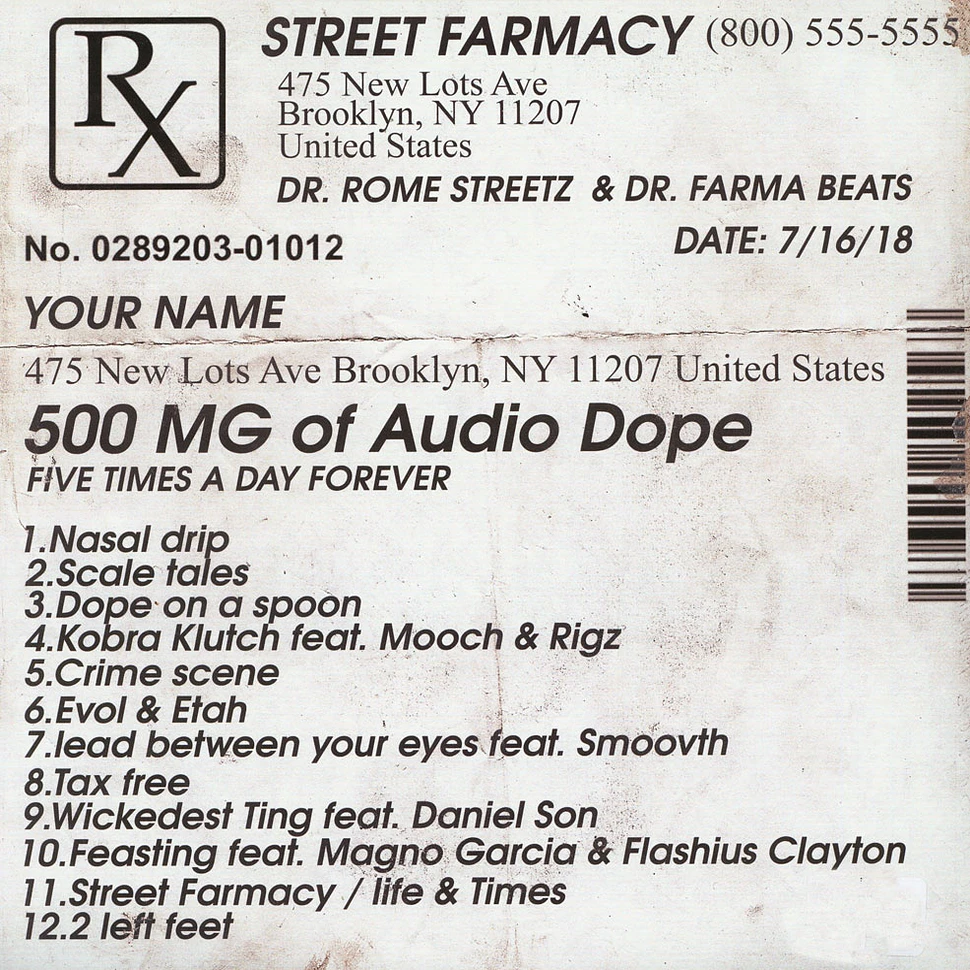 Rome Streetz - Street Farmacy White Vinyl Edition