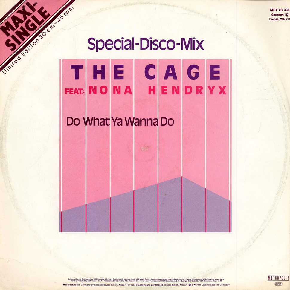 The Cage Featuring Nona Hendryx - Do What Ya Wanna Do