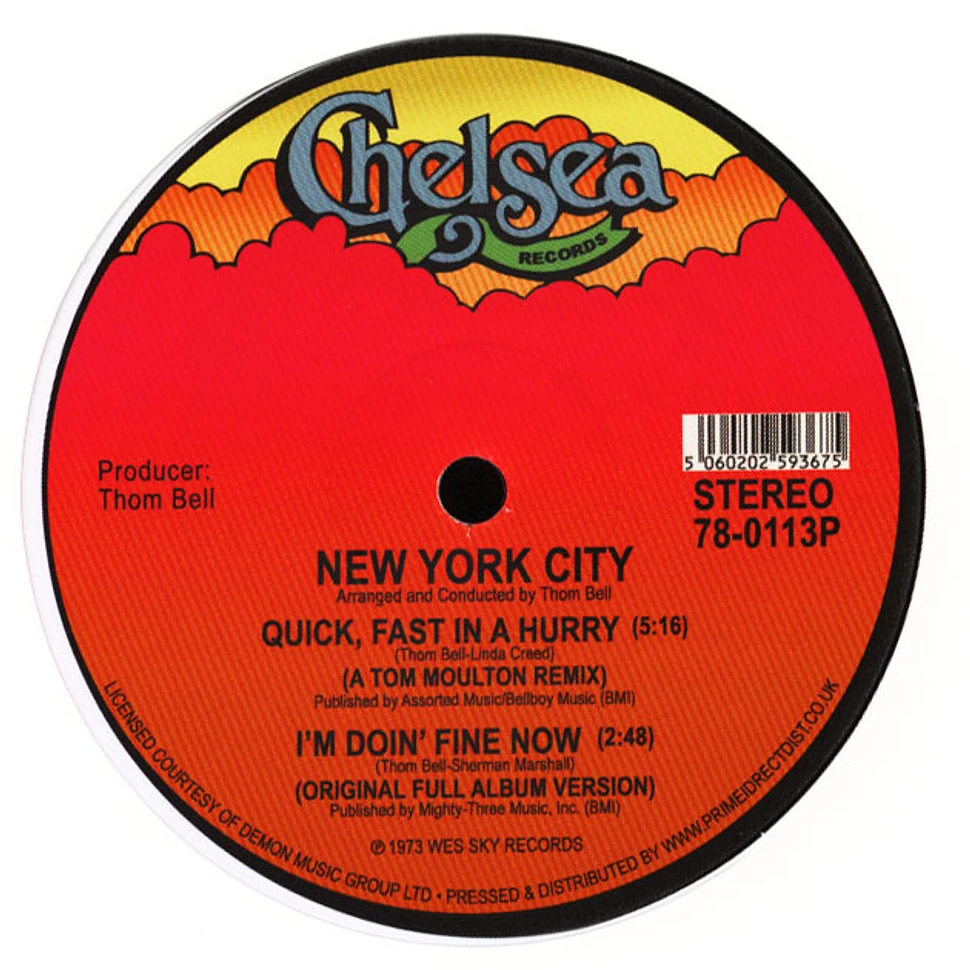 New York City - I'm Doin' Fine Now / Quick Fast In A Hurry Record Store Day 2019 Edition